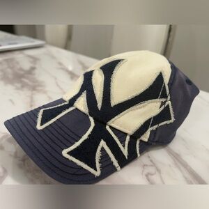 Navy and Cream Baseball Cap